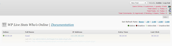 WP LiveStat